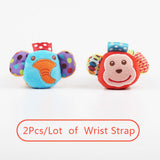 Cartoon Baby Toys 0-12 Months Soft Animal Baby Rattles Children Infant Newborn Plush Sock Baby Toy Wrist Strap Baby Foot Socks