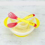 Baby Feeding Tableware Children Plate Sucker Bowl Toddler Baby Kids Child Feeding Lid Training Bowl with Spoon Learnning Dishes