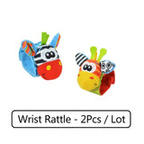 Cartoon Baby Toys 0-12 Months Soft Animal Baby Rattles Children Infant Newborn Plush Sock Baby Toy Wrist Strap Baby Foot Socks