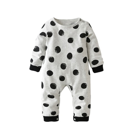 Autumn 2018 New Baby Romper Long-sleeved Dot Newborn Toddler Jumpsuit Baby Boys Girls Clothes Infant Clothing
