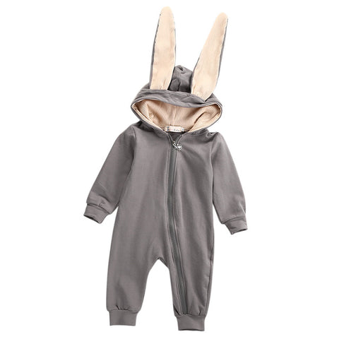 3D Bunny Ear Romper Jumpsuit Playsuit  One Piece