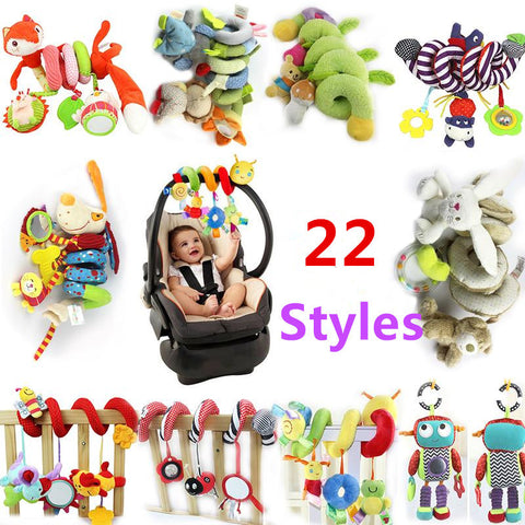 TOP Sale Infant Musical Soft Plush Rabbit Bear Dog Robot Baby Rattles Hanging Bed Stroller Star Teether Rattle Mobiles Baby Toys
