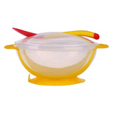 baby Solid Feeding dinnerware Feeding Set Baby Cutlery Sets Drop Resistance Temperature Sensing Spoon Sucker Bowl For Baby Feed