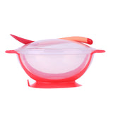 baby Solid Feeding dinnerware Feeding Set Baby Cutlery Sets Drop Resistance Temperature Sensing Spoon Sucker Bowl For Baby Feed