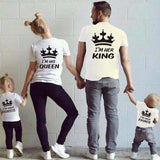 Matching Family T-shirt King Queen Couples Funny Tops