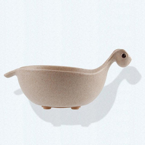 Cute Dinosaur Baby Dishes Baby Feeding Bowls Smooth Anti-Slip Baby Dinner Plate Baby Bamboo Tableware bebe Cute Small Bowl