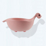 Cute Dinosaur Baby Dishes Baby Feeding Bowls Smooth Anti-Slip Baby Dinner Plate Baby Bamboo Tableware bebe Cute Small Bowl