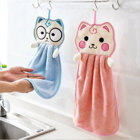 Cartoon Kitten Shaped Coral Fleece