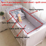 Baby Bedding Set 100% Cotton Crib Bedding Set Baby Cot Protector
