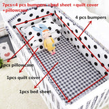 Baby Bedding Set 100% Cotton Crib Bedding Set Baby Cot Protector