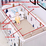 Baby Bedding Set 100% Cotton Crib Bedding Set Baby Cot Protector