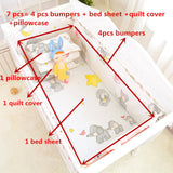 Baby Bedding Set 100% Cotton Crib Bedding Set Baby Cot Protector