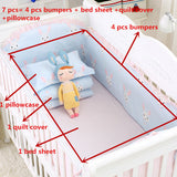 Baby Bedding Set 100% Cotton Crib Bedding Set Baby Cot Protector