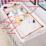 Baby Bedding Set 100% Cotton Crib Bedding Set Baby Cot Protector