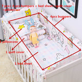 Baby Bedding Set 100% Cotton Crib Bedding Set Baby Cot Protector