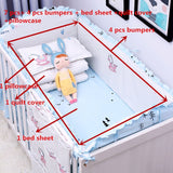 Baby Bedding Set 100% Cotton Crib Bedding Set Baby Cot Protector
