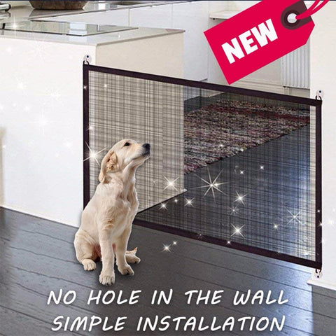 Magic Gate Portable Folding Safe Guard Install Anywhere Baby Safety Fence Pet Safety Enclosure Using In Car Or Home Pet barrier