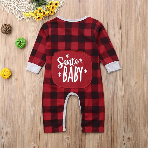 Christmas Baby Rompers Playsuit Overalls Outfit Clothes