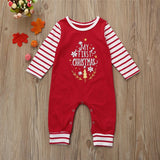 Christmas Clothes Babys Clothes Newborn Infant Baby Boy Girl Letter Print Long Sleeve Jumpsuit Romper Clothes Baby Romper JY16#F