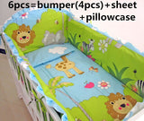 7PCS Lion baby cot bedding sets for baby bed set,Baby D,120*60/120*70cm